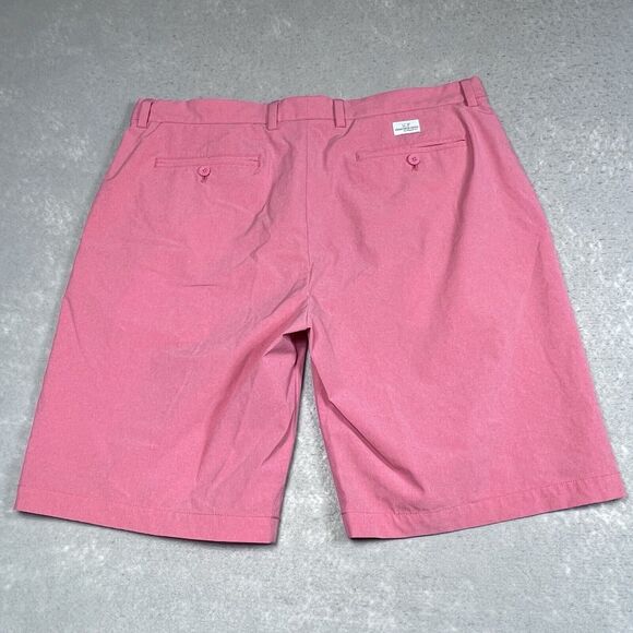 Vineyard Vines Shorts Mens SZ 38 Sailors Red/Pink Salmon Performance Inseam 9” - Picture 8 of 14
